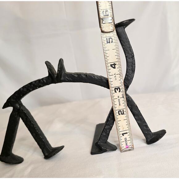 Cast Iron Animal Sculpture Figurine Black 5 1/2" Tall, 4" Wide, 8" Long - Picture 2 of 4